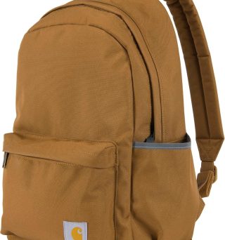 Carhartt 21L Classic Laptop Backpack, Water-Resistant Pack W/ 15" Laptop Sleeve and Organizational Compartments, PFAS Free, Carhartt Brown